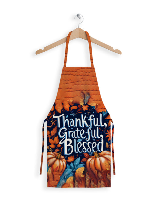 Thanksgiving Apron – "Thankful, Grateful, Blessed"