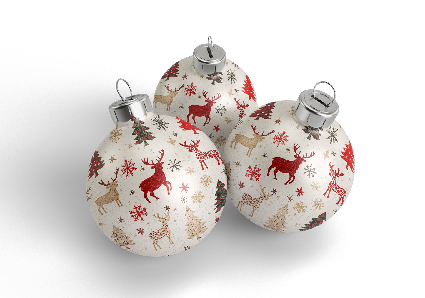 Christmas Ball Ornament Set – 3pcs Creative Hanging Ball Decorations, Festive Tree Pendants, Perfect Christmas Décor & Gift Set