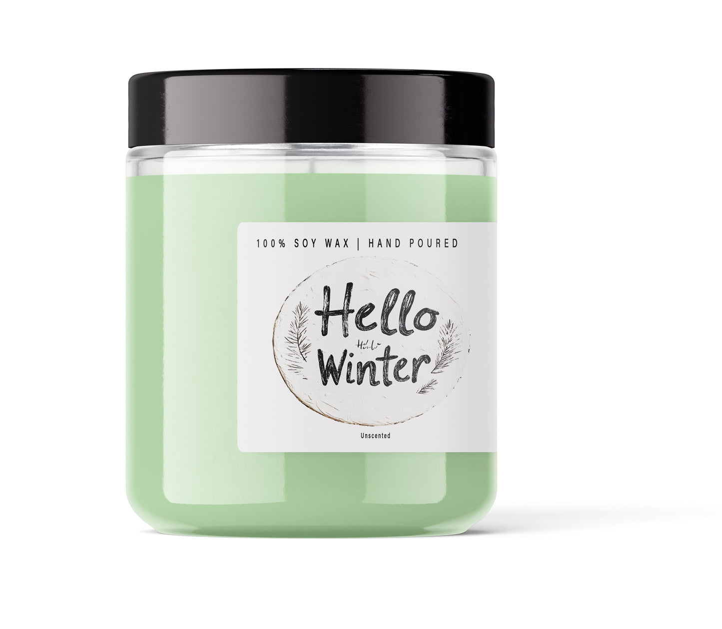 Winter Candle | Hello Winter Candle - Holiday Candles Christmas Candle, Soy Scented Candle for Christmas, Winter Scented Candles for Home - Winter Christmas Gifts